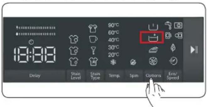 90°C 60°C 40°C 30°C 20°C Delay Stain Level Stain Type Temp. Spin Options Eco/Speed