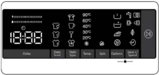 18:08 90°C 60°C 40°C 30°C 20°C Delay Stain Level Stain Type Temp. Spin Options Save +/Speed