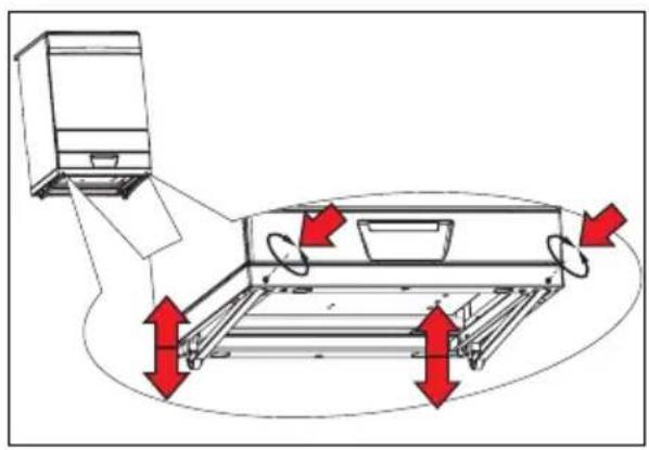 Cylinda S 6362 E - Adjust the height of the appliance - 1