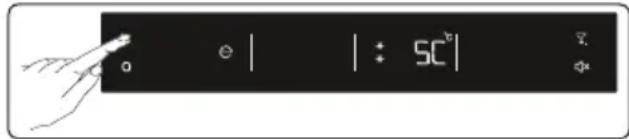 Digital display control panel showing command input, display status, and function buttons
