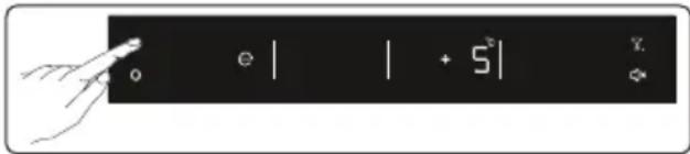 Hand-drawn interface element showing a finger pointing at a numeric input field with symbols and operators