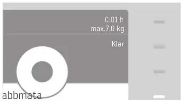0:01 h max.7.0 kg Klar abbmata