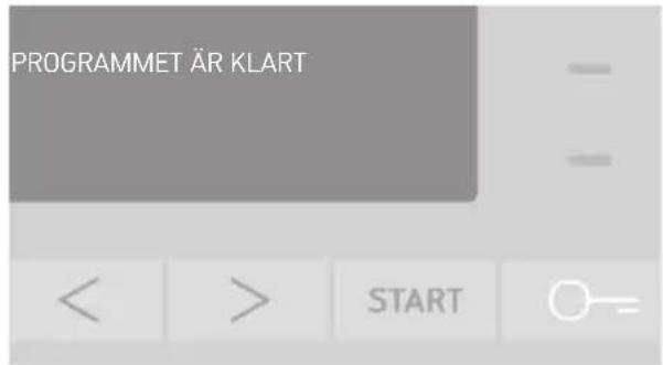 PROGRAMMET ÄR KLART < > START