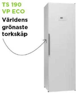 TS 190 VP ECO Världens grönaste torkskåp