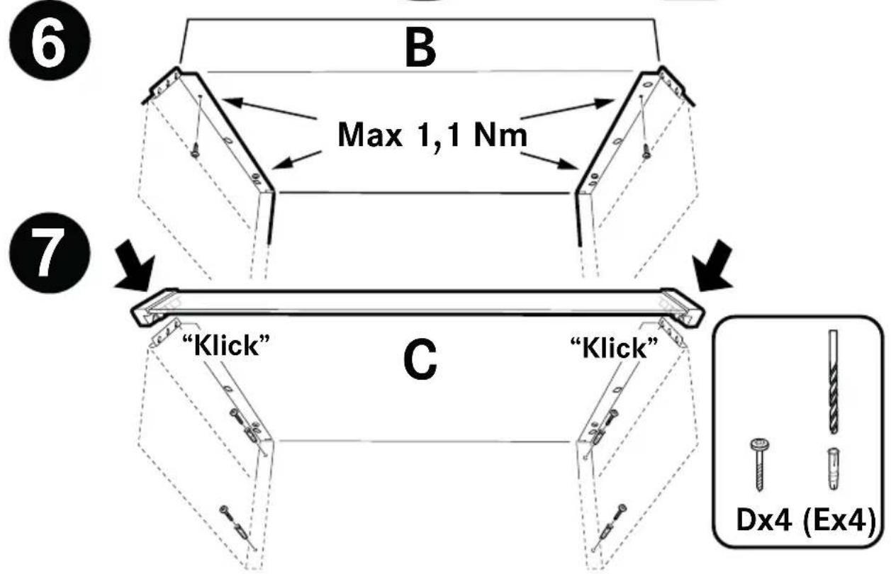6 B Max 1,1 Nm 7 "Klick" C "Klick" Dx4 (Ex4)