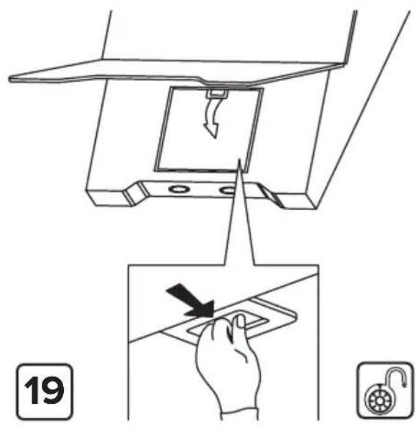 Diagram illustrating a 3D printer setup with labeled parts and a hand interacting with a device, including a numbered step indicator.