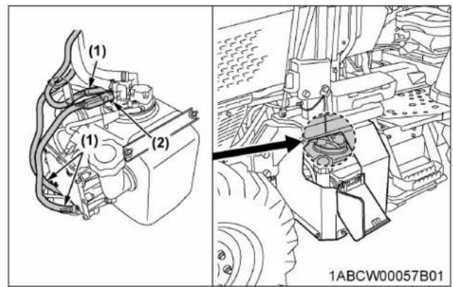 KUBOTA M5N-111HDRC12 - Checking DEF/AdBlue ^® line (M5N-091, M5N-111) - 1