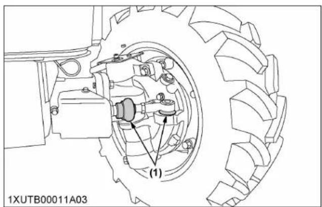 KUBOTA M5N-111HDRC12 - Checking tie-rod dust cover - 1