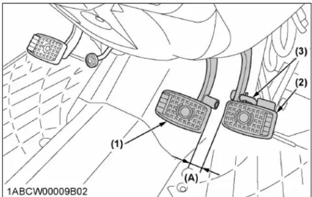 KUBOTA M5N-111HDRC12 - Checking brake pedal stroke - 1