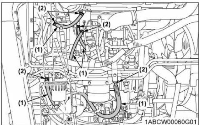 KUBOTA M5N-111HDRC12 - Checking fuel line - 3