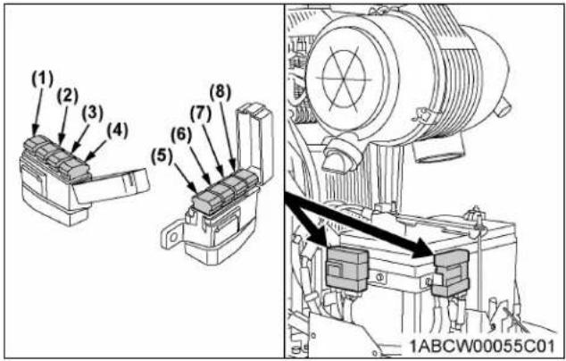 KUBOTA M5N-111HDRC12 - Replacing slow-blow fuses - 1