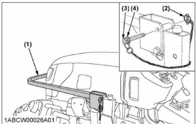 KUBOTA M5N-111HDRC12 - Raising the ROPS to upright position - 1