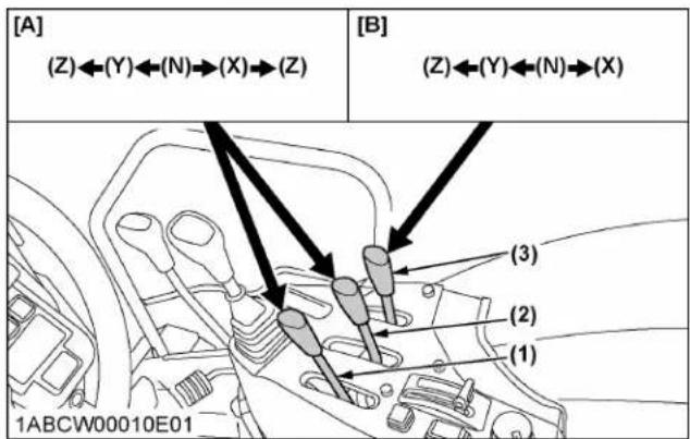 KUBOTA M5N-111HDRC12 - Remote control valve lever - 1