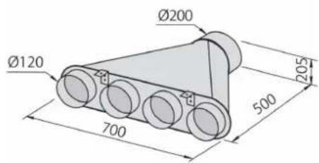 Ø120 Ø200 700 500 205