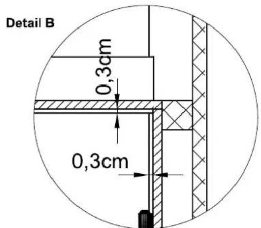 Detail B 0,3cm 0,3cm