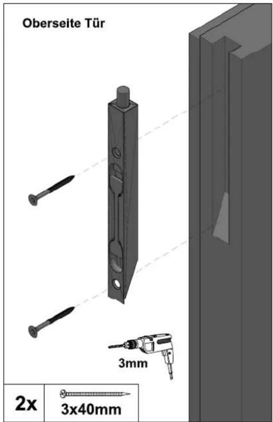 Oberseite Tür 2x 3x40mm 3mm
