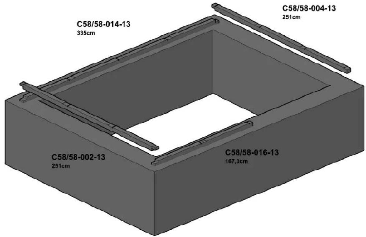 C58/58-004-13 251cm C58/58-002-13 251cm C58/58-016-13 167,3cm C58/58-014-13 335cm