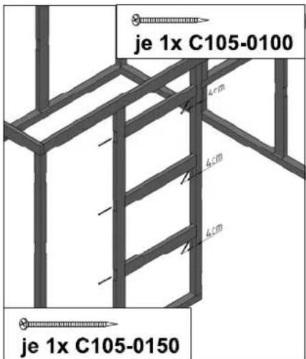 je 1x C105-0100 4cm 4cm 4cm je 1x C105-0150