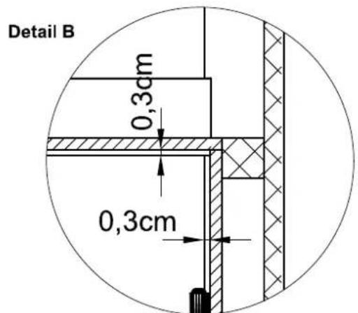 Detail B 0,3cm 0,3cm