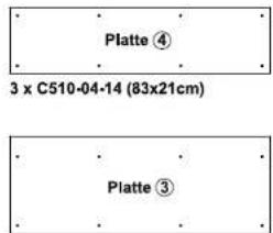 Platte ④ 3 x C510-04-14 (83x21cm) Platte ③