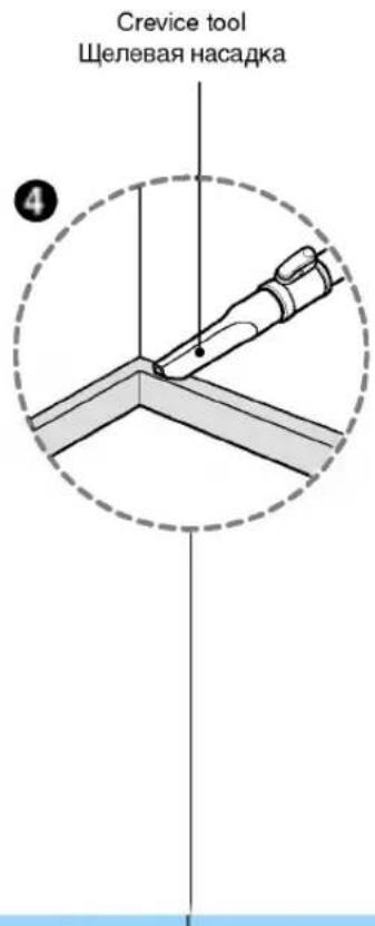 Crevice tool Щелевая насадка ④