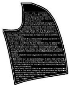 POLARIS Snowmobile 120XC (2001) - SAFETYWARNINGANDOPERATIONDECALS - 1