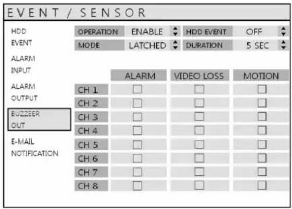 Vitek VT-EHL4 - EVENT / SENSOR : BUZZER OUT - 1