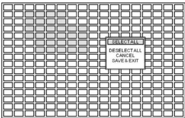 SELECT ALL DESELECT ALL CANCEL SAVE & EXIT