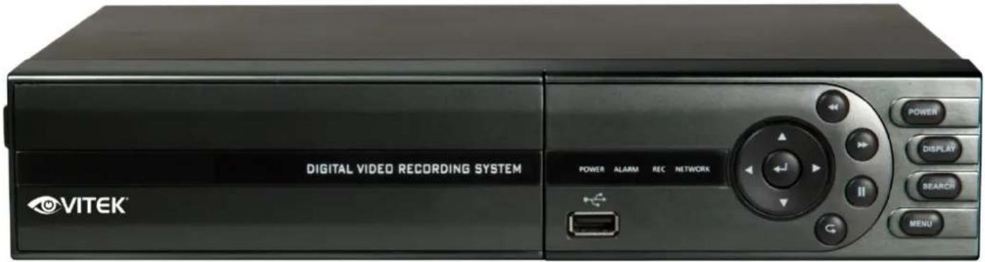 DIGITAL VIDEO RECORDING SYSTEM POWER ALARM REC NETWORK VITEK POWER DISPLAY SEARCH MENU