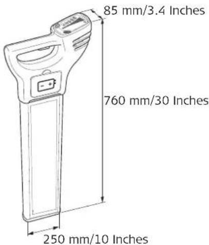 85 mm/3.4 Inches 760 mm/30 Inches 250 mm/10 Inches