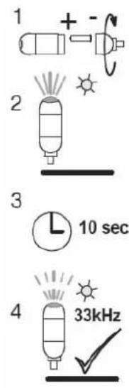 1 + - 2 3 10 sec 4 33kHz