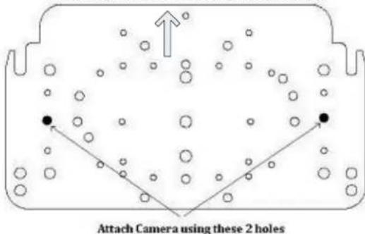 Attach Camera using these 2 holes