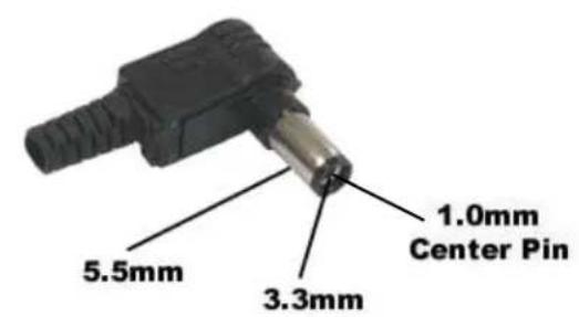 5.5mm 3.3mm 1.0mm Center Pin