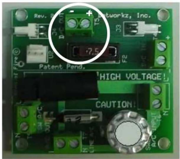 Rev. 20 + T5 networkz, Inc. U2 D-C OUT 7.5 Patent Pend. HIGH VOLTAGE! CAUTION! N S/C INPUT N LINE A/C N T4 N T3 N T2 N T1 N T0