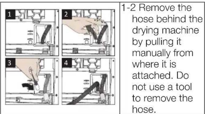Cylinda TVP6192 - Connecting the water drainage hose - 1