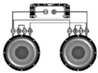 Deaf Bonce Machete MMA-550.1D - Subwoofers in series, coils in series - 4