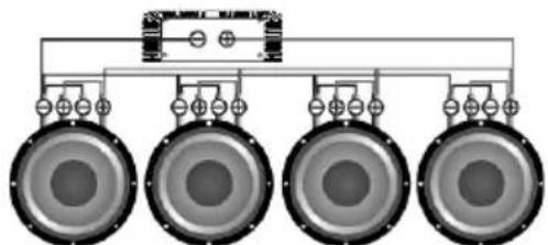 Deaf Bonce Machete MMA-550.1D - Subwoofers in series, coils in series - 9