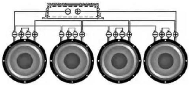 Deaf Bonce Machete MA-OGO1500.2D Sport - Subwoofers in series, coils in parallel - 6