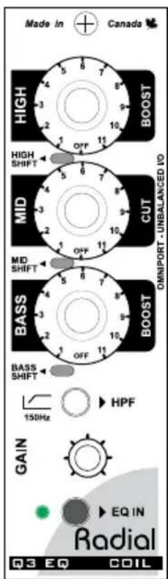 Radial Engineering Q3 - USER SOUND SETTINGS - 3