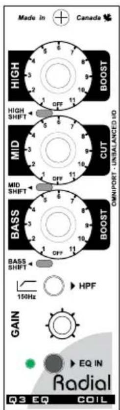 Radial Engineering Q3 - USER SOUND SETTINGS - 5
