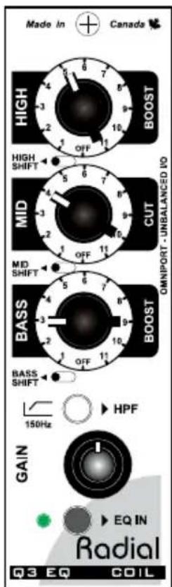 Radial Engineering Q3 - SUGGESTED SOUND SETTINGS - 5