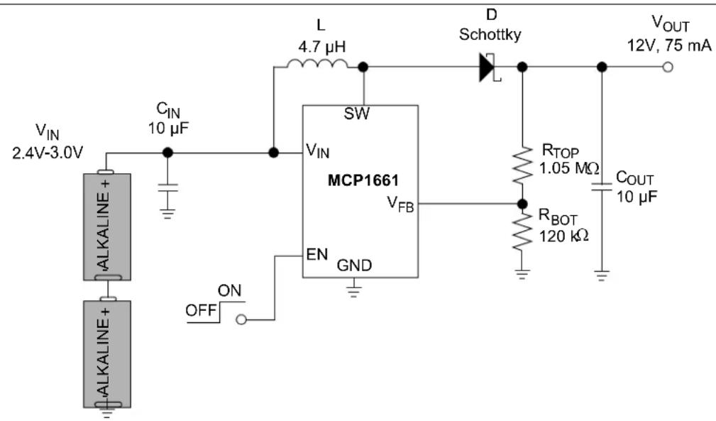 Microchip MCP1661 - TYPICAL APPLICATION CIRCUITS - 1