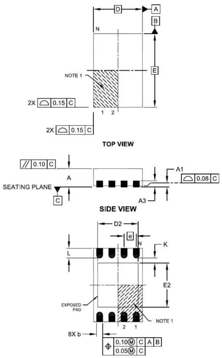 Microchip MCP1661 - 8-Lead Plastic Dual Flat, No Lead Package (MN) - 2x3x0.75mm Body [TDFN] - 1