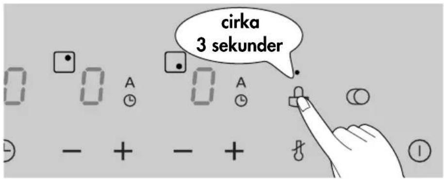 cirka 3 sekunder