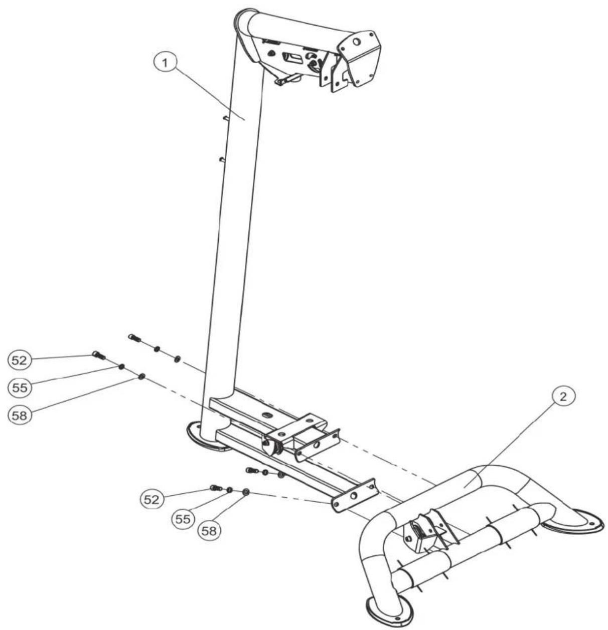 TAURUS Studio Cross Over Pulley Combo A - Step 1: Assembly of the Main Frame and Ground Connection Frame - 1