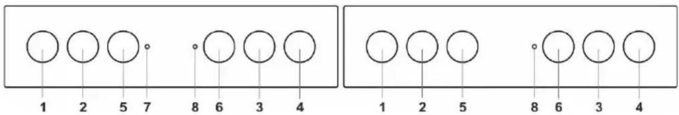 1 2 5 7 8 6 3 4 1 2 5 8 6 3 4