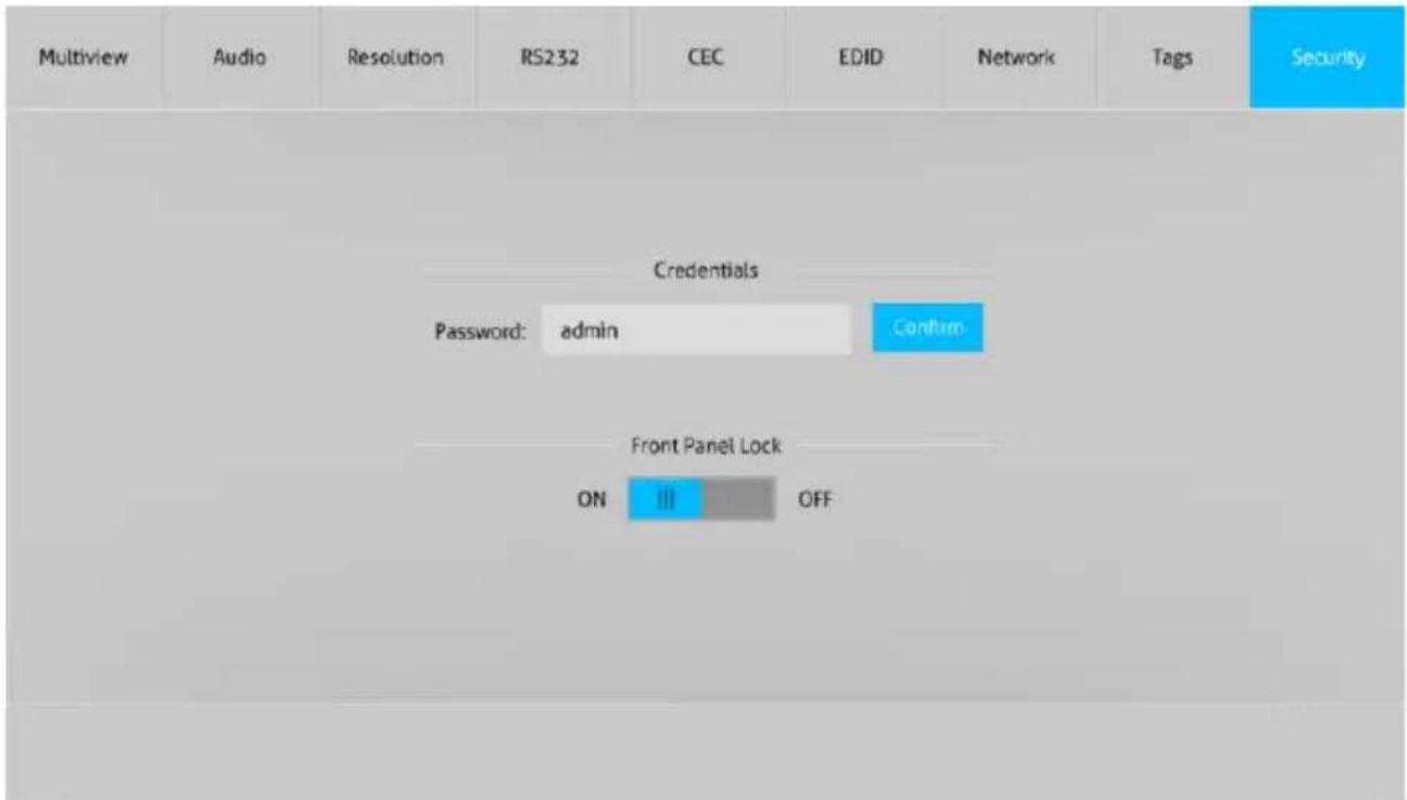 BZBGear BG-UHD-44M - Security Tab - 1