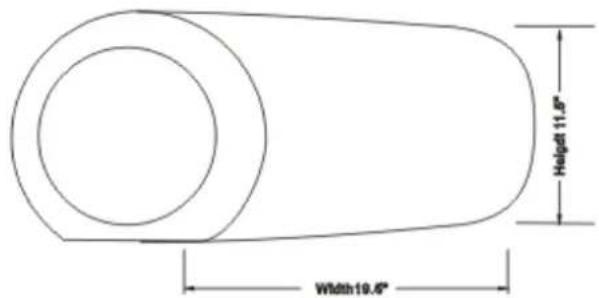 Width 19.4" Height 11.5"