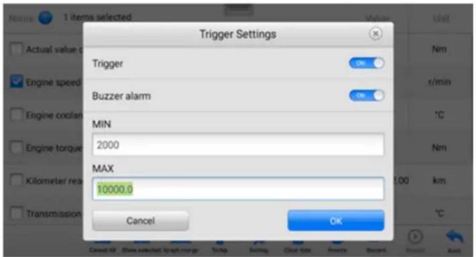 Autel MaxiIM M608S Ⅱ - Trigger Settings - 1