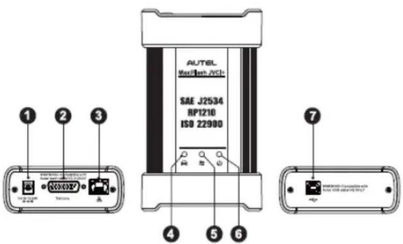Autel MaxiIM M608S Ⅱ - MaxiFlash JVCI+ — Vehicle Communication Interface - 1